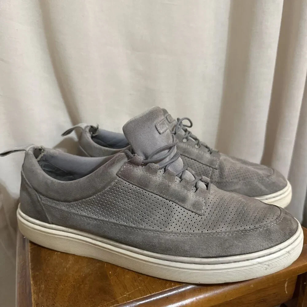 Dr. Doc Martens Reuban Mid Bone Suede Perforated Sneaker Shoe Mens 13 Sneaker